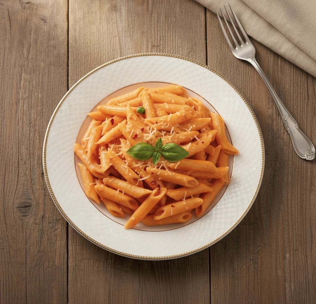 Pink sauce Pasta